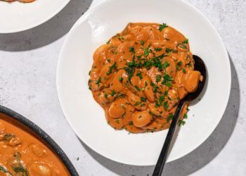 20 Minute Creamy Butter Beans in Cashew Rose