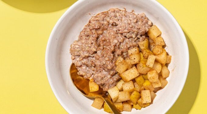 Easy, No-Soak Buckwheat Porridge with Spiced Pears