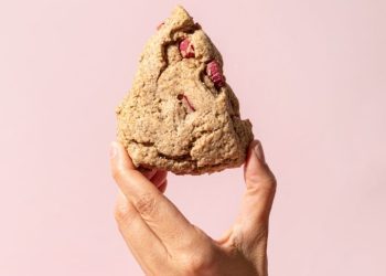 30 Minute Rhubarb Scones with Whole Wheat Flour