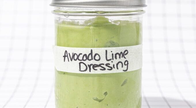 Creamy Blended Avocado Lime Dressing